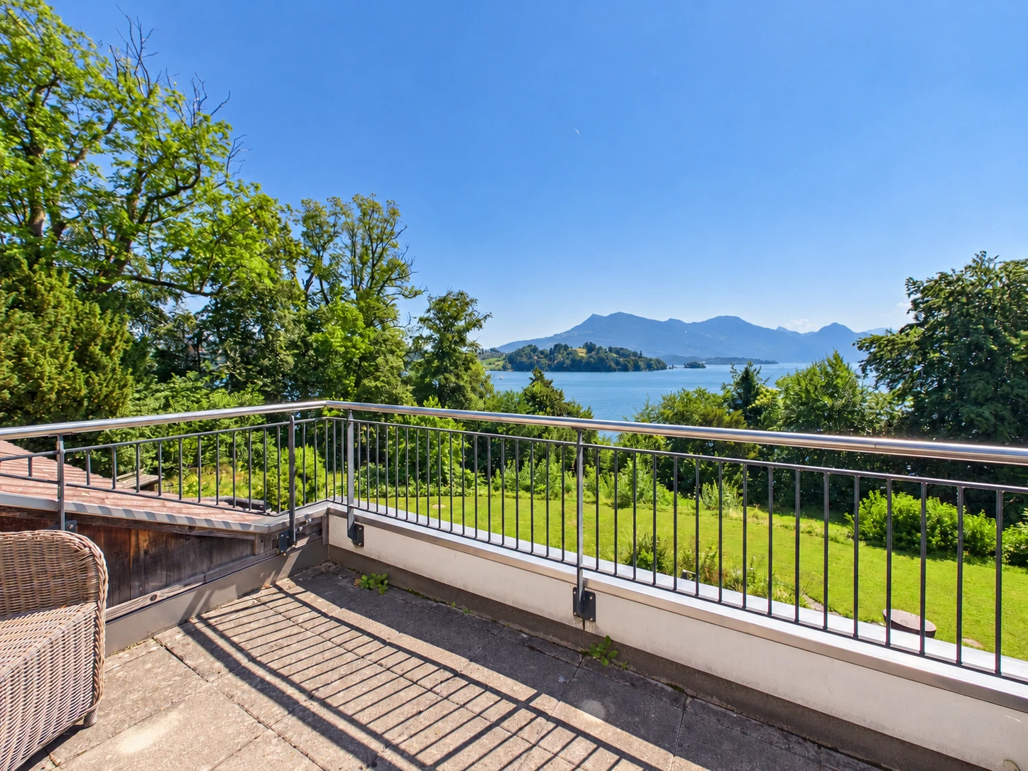 Terrace overlooking Lake Lucerne